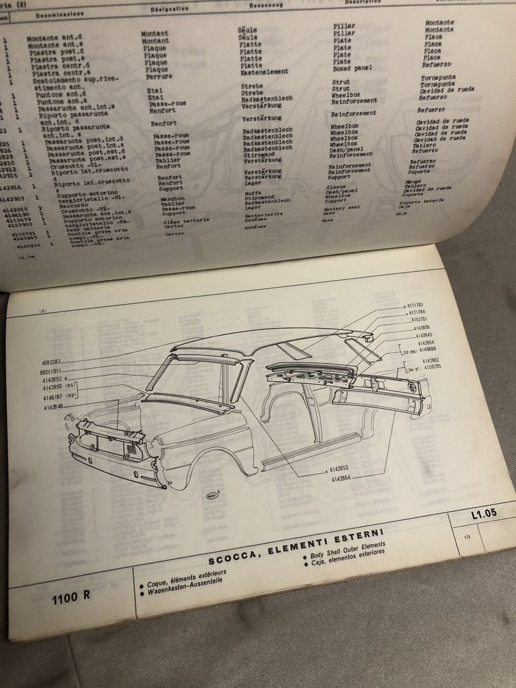 Manual de peças Fiat 1100
