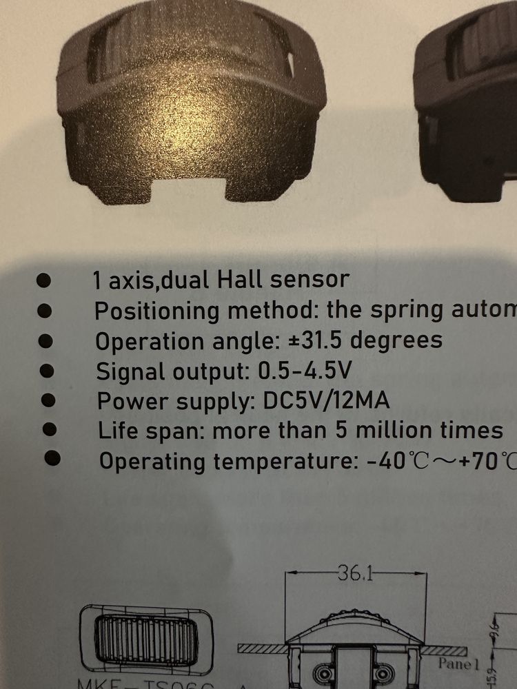 Rolka joysticka svab engcon rototilt