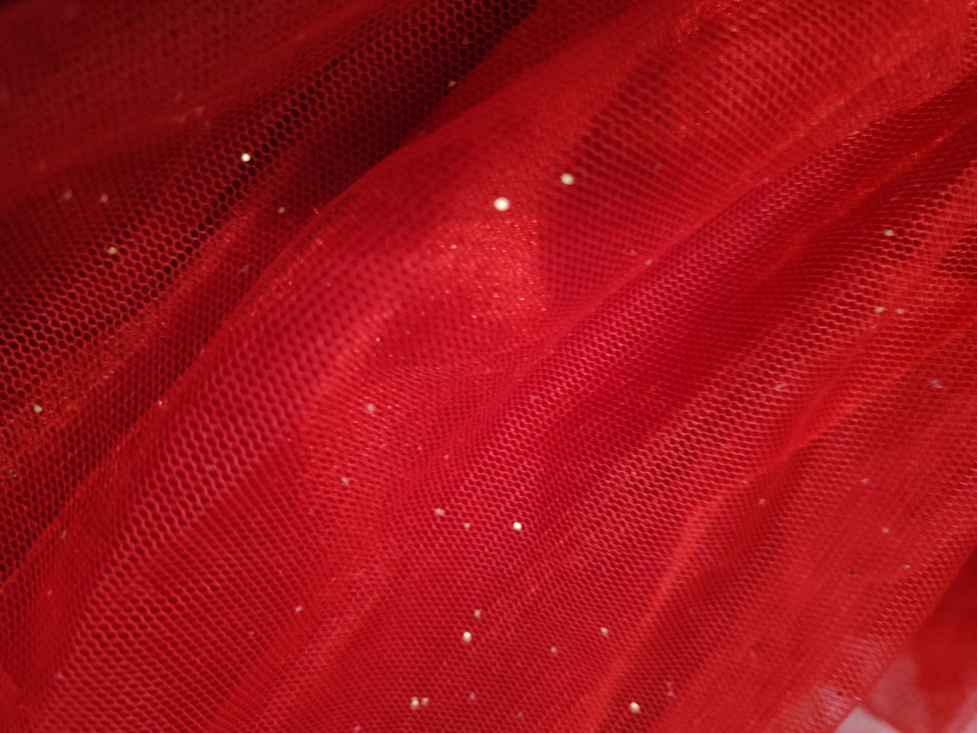 Sukienka czerwona tiulowa świąteczna cool club 80