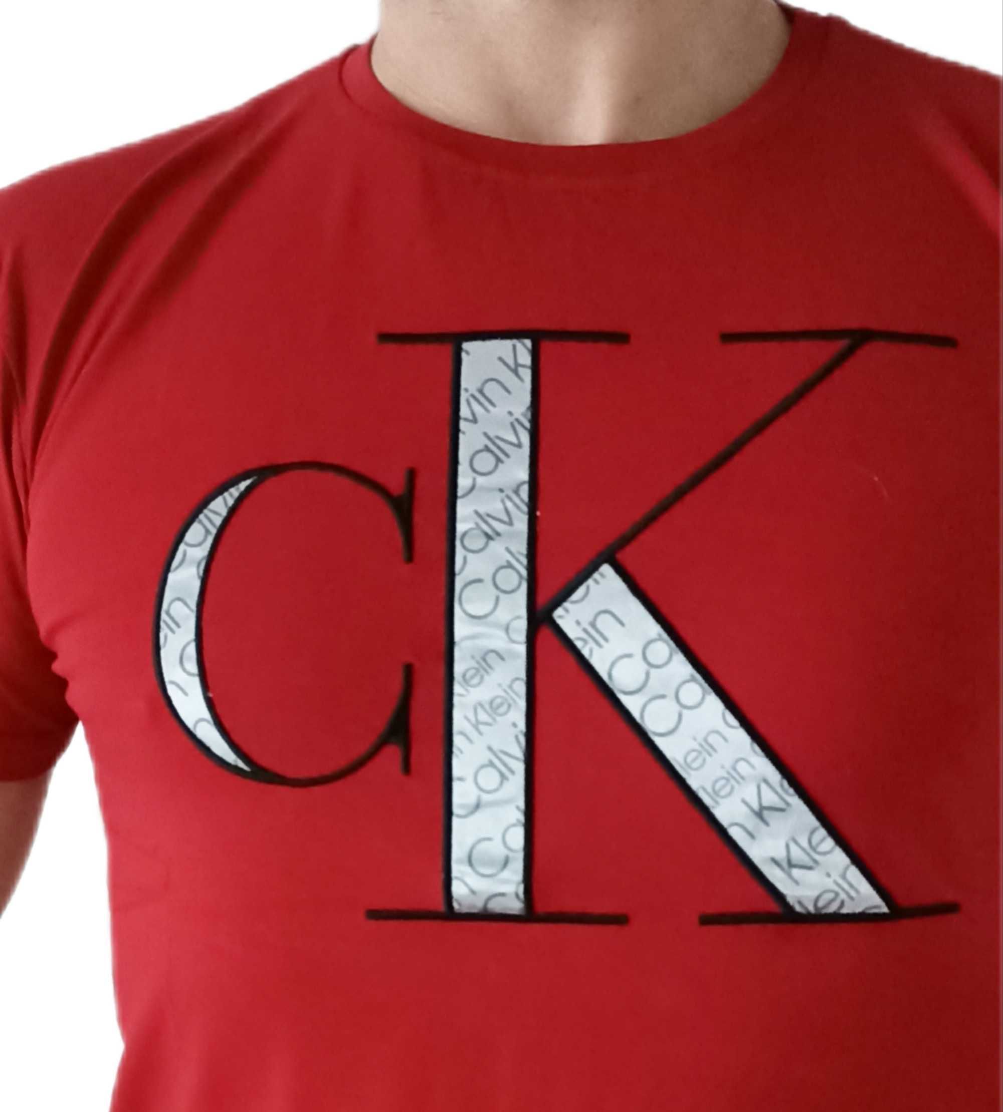 CALVIN KLEIN T-shirt koszulka czerwona r. XXL