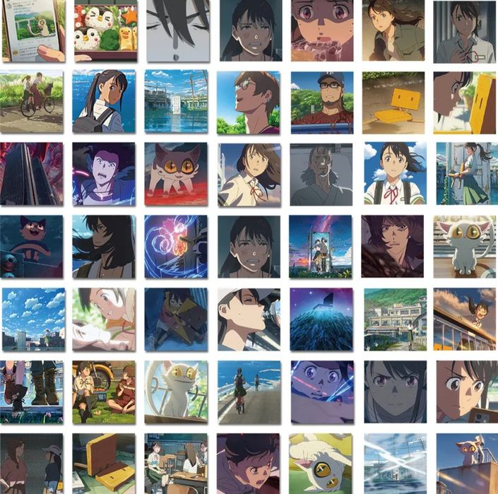 Стикербомбинг наклейки виниловые стикеры аниме персонажи анимешные