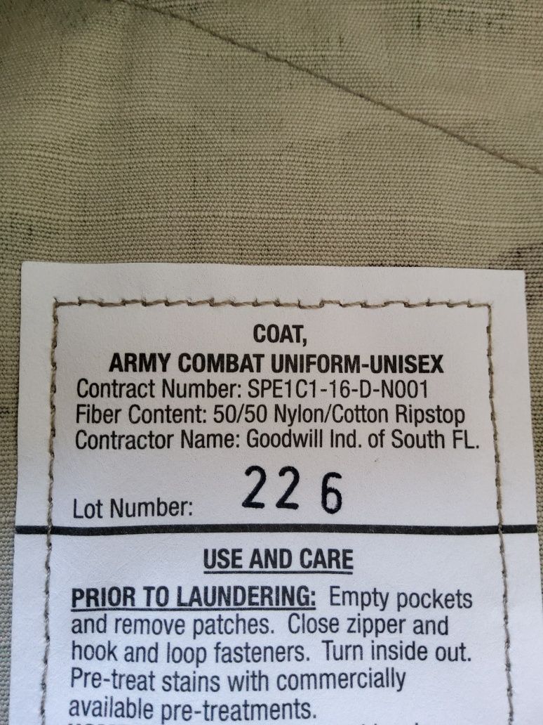 Форма US Army Scorpion W2 OCP 50/50 NYCO з антімоск.прос.