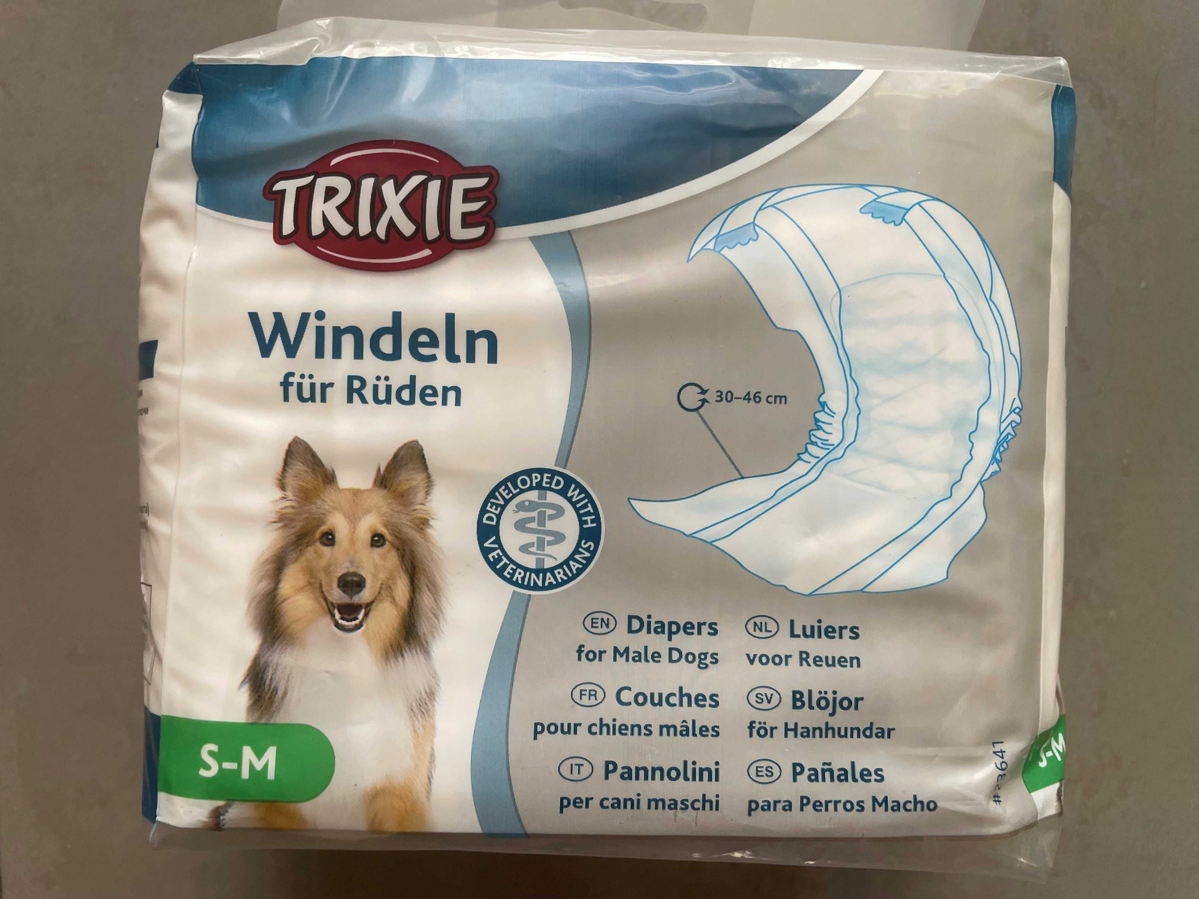 Fraldas Trixie para cão - 36 unidades S-M + 10 unidades XS