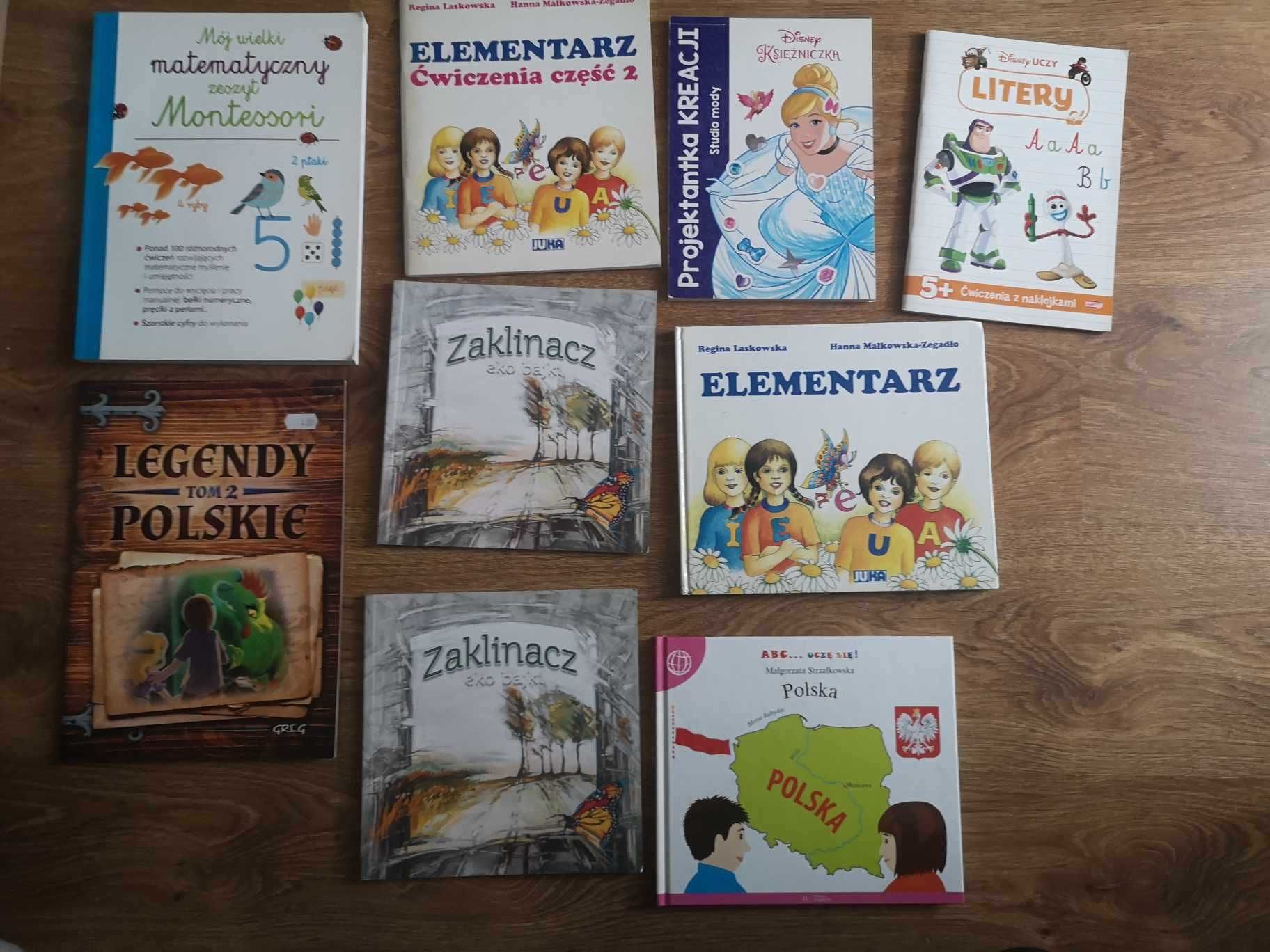 Książeczki, elementarze, wyklejanki do nauki