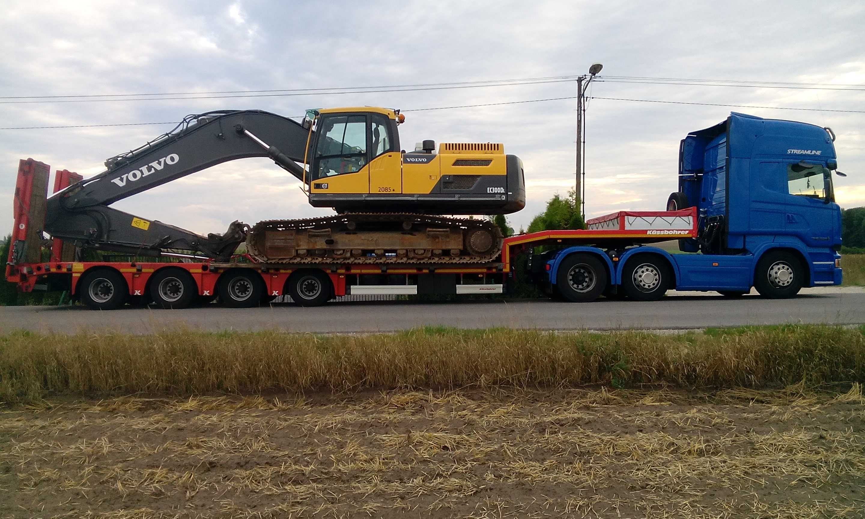 Transport Maszyn Budowlanych Rolniczych Niskopodwoziowy Niskopodwozie