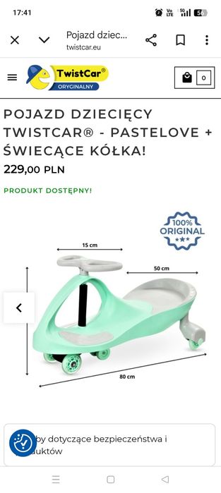 Jeździk TwistCar oryginalny dla dziecka