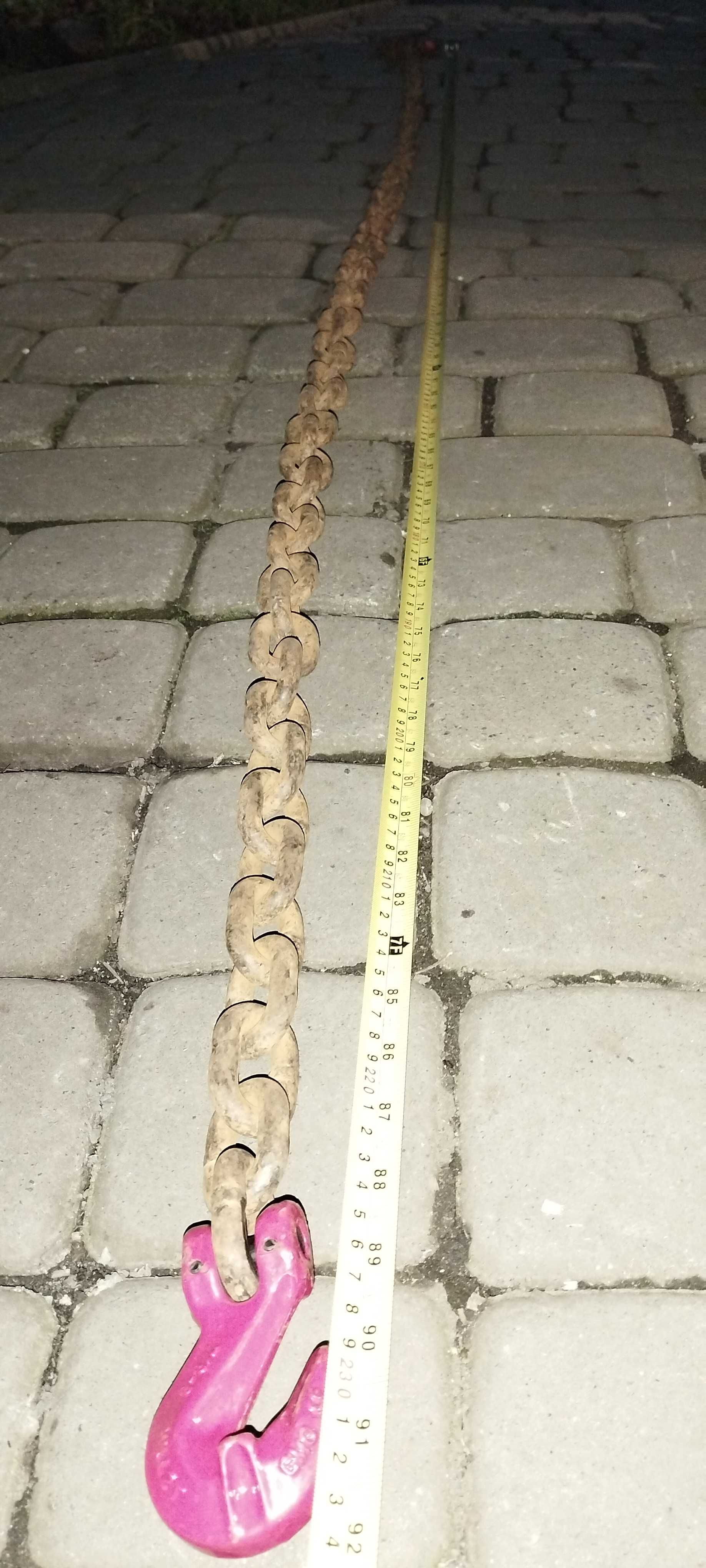 Łańcuch 10 mm , np dozer blacharski , zrywkowy,230cm , dwa haki