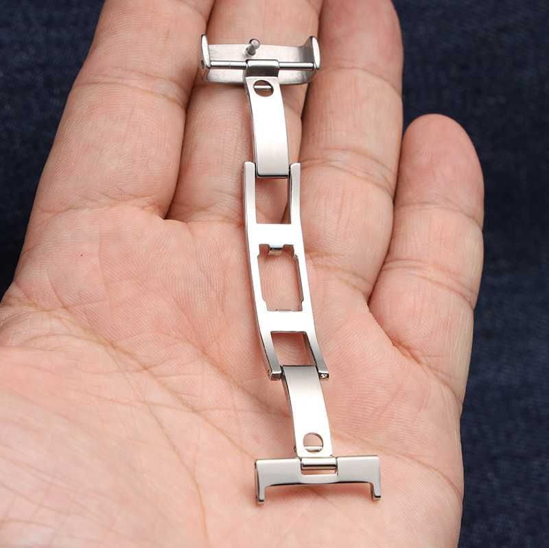 Klamra zapięcie motylkowe 18mm do zegarka Tissot srebrne