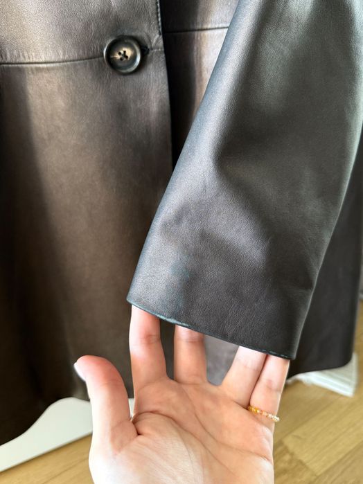 Massimo Dutti шкіряний піджак блейзер