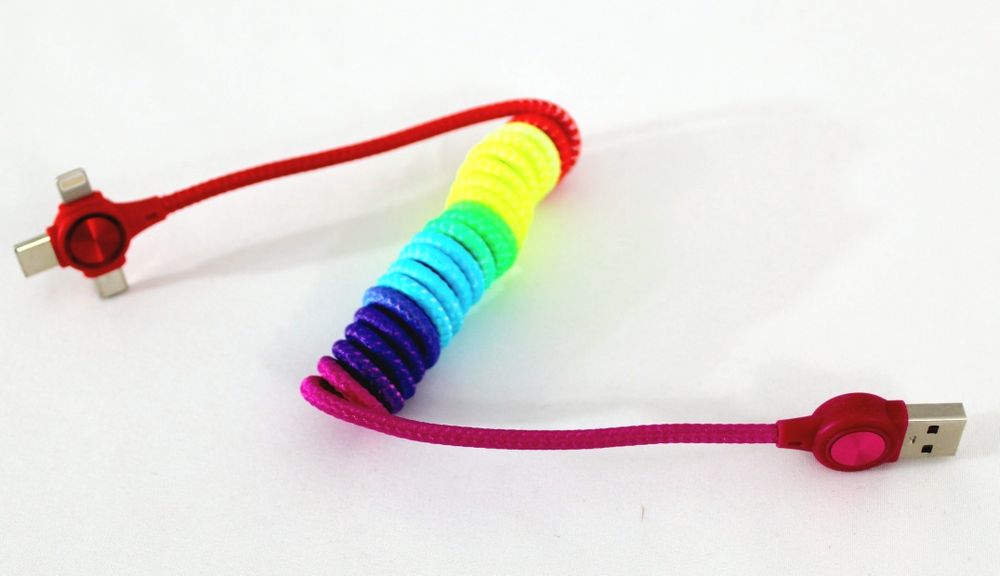 Cabo colorido para todo tipo de telemóveis, 1 metro