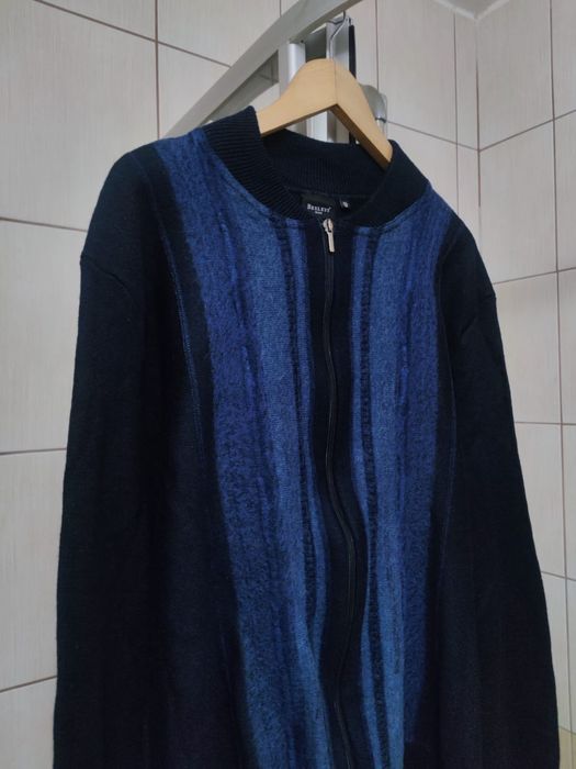 Sweter klasyczny męski XXL Bexleys błękitny niebieski elegancki szary