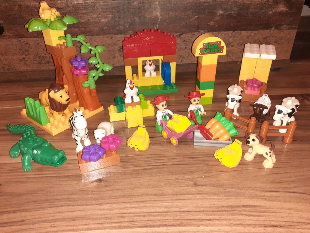 Klocki jak Lego Duplo Farma Zoo Kurnik DUŻY ZESTAW