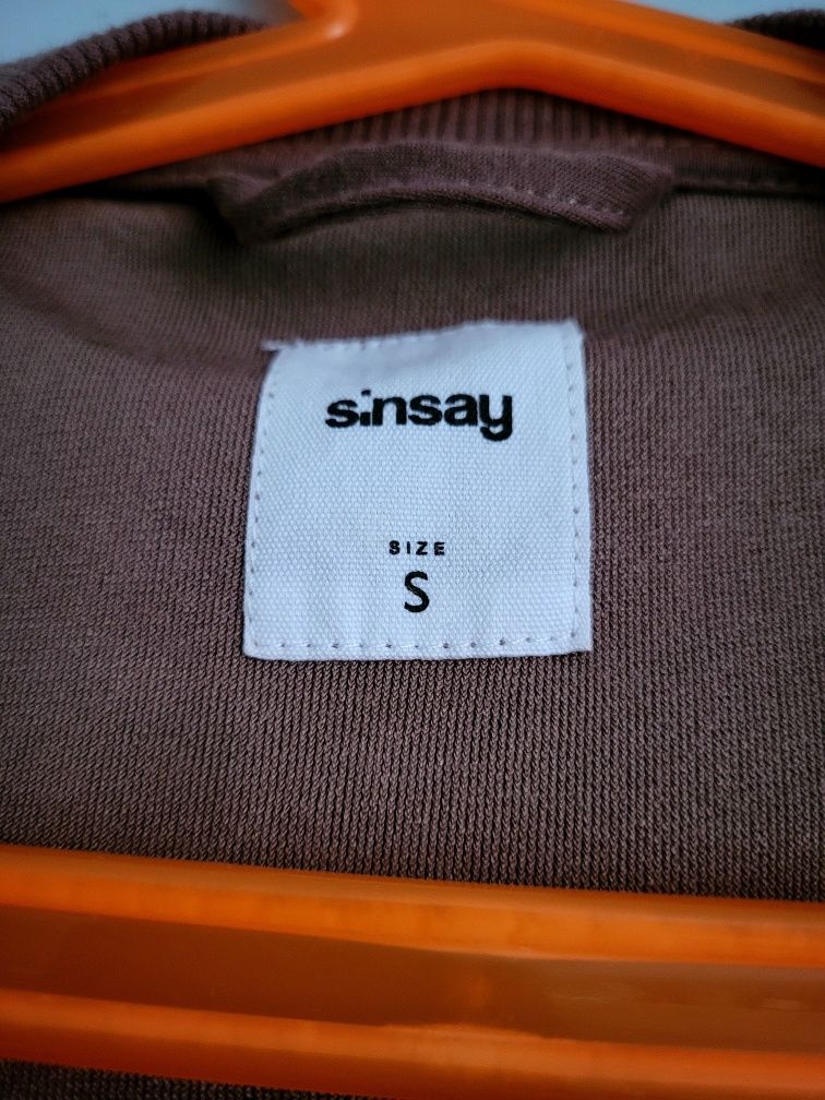 Sinsay. Nowa brązowa pluszowa bluza, rozmiar S / 36