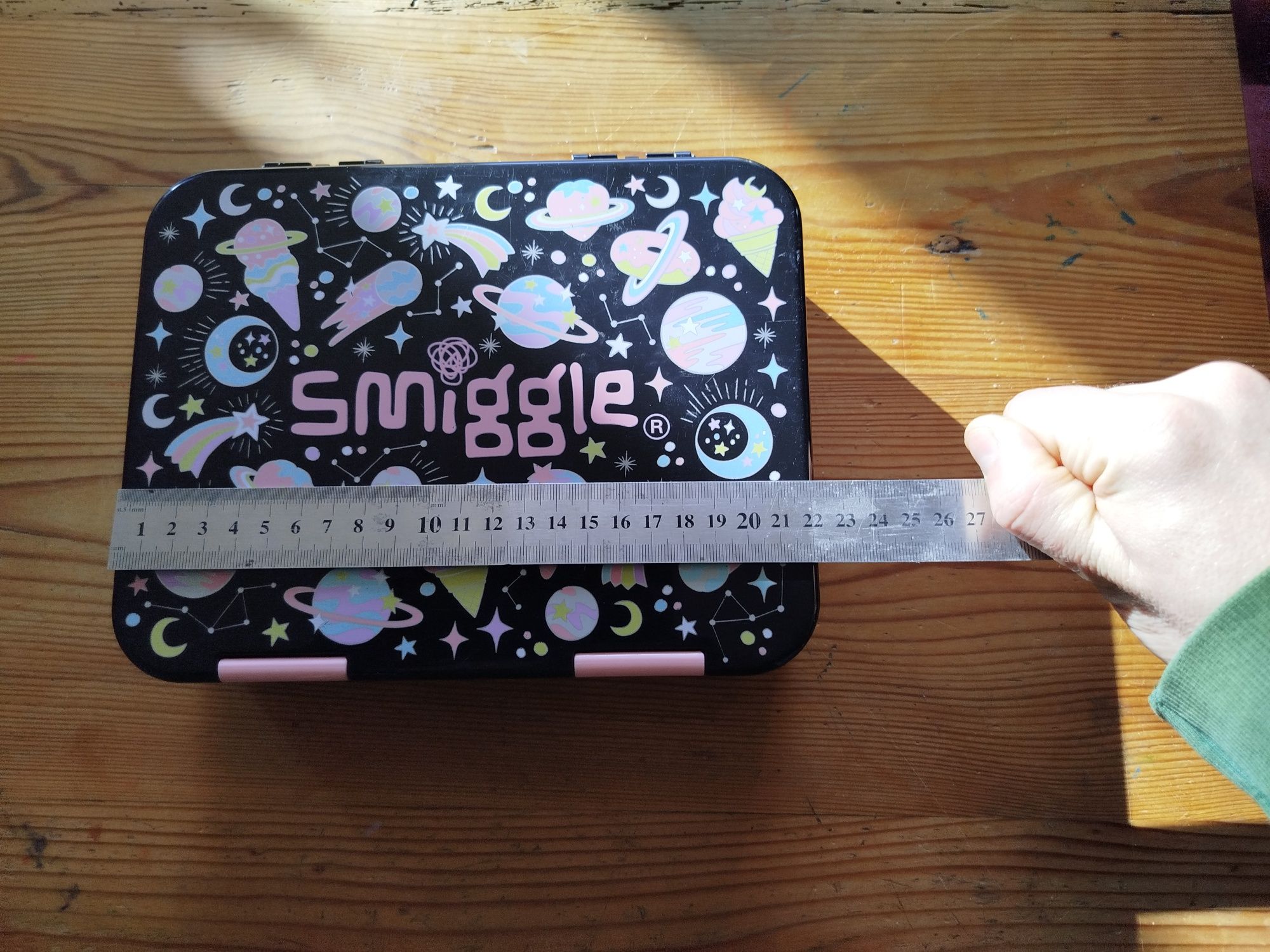 Lunchbox Smiggle kosmos czarny z przegródkami