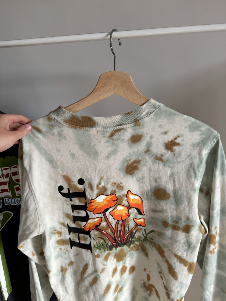 HUF tiedye longsleeve tee T-shirt mushroom