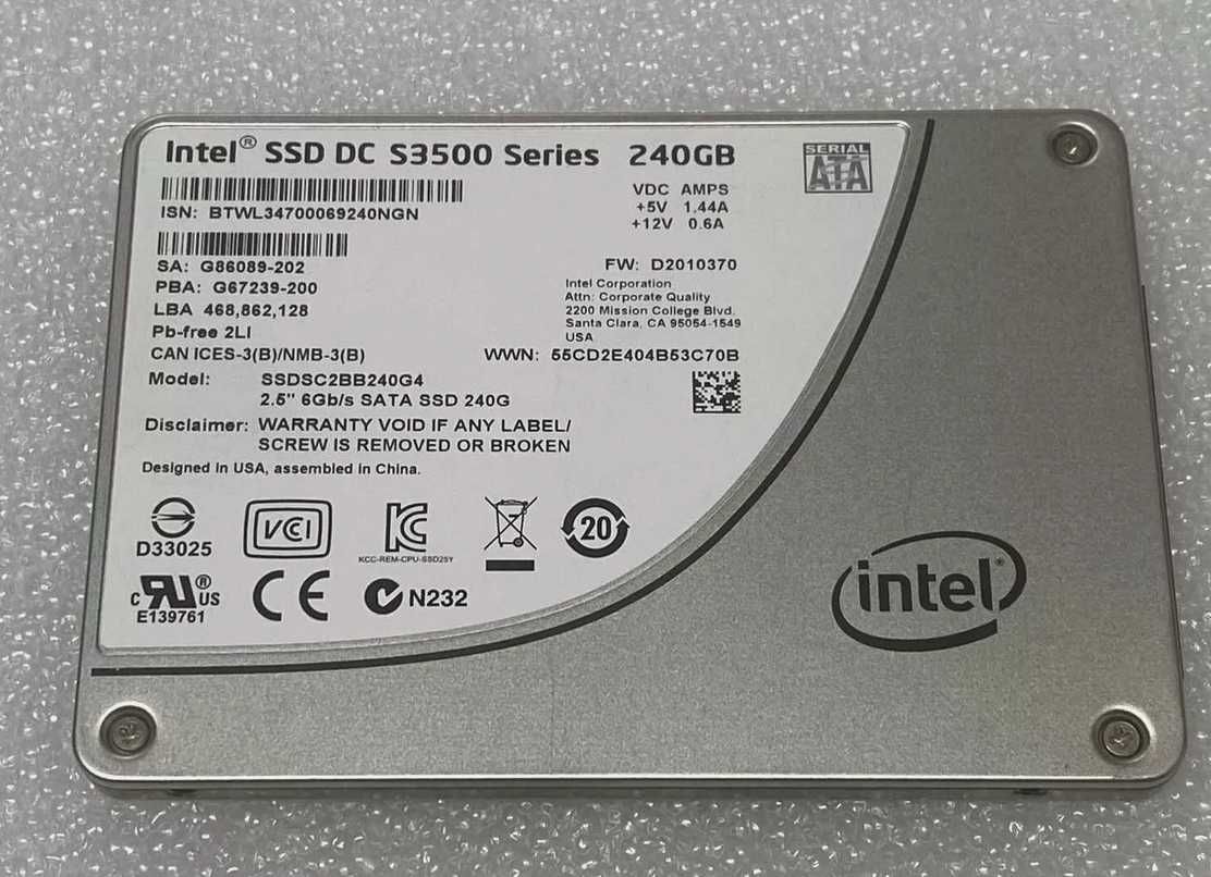 Disco SSD Intel S3500 SERIES 240GB 2.5''