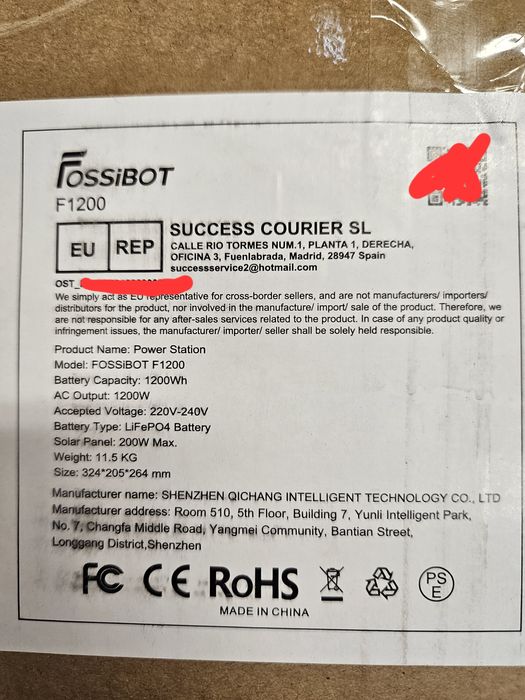 Fossibot F1200 + painel solar - Novos