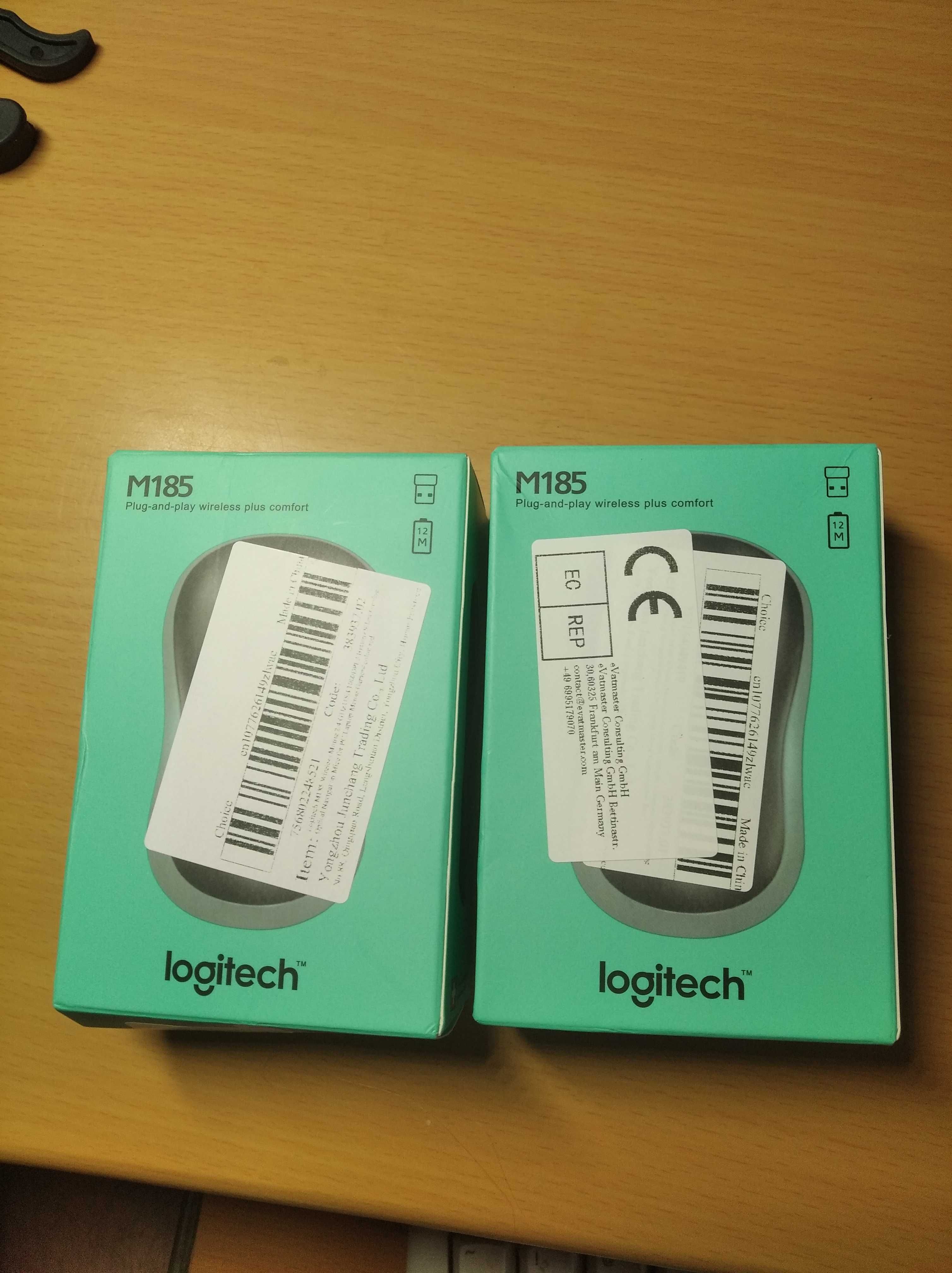 Миша Logitech M185 Black/Red