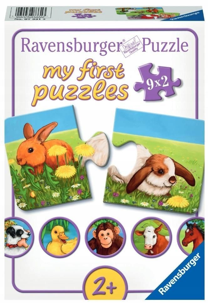 Puzzle 9x2 Urocze Zwierzęta, Ravensburger