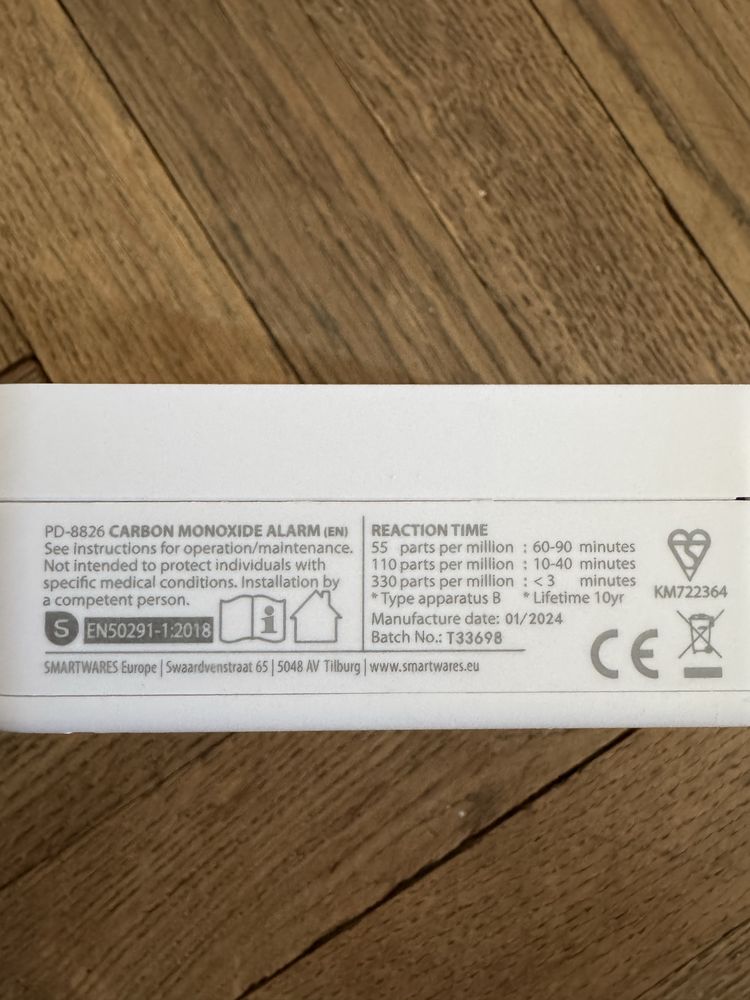 Czujnik czadu (tlenku węgla) Smartwares PD-8826