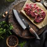 Нож Xinzuo Santoku | Дамасская сталь 67 слоёв | Новинка для кухни