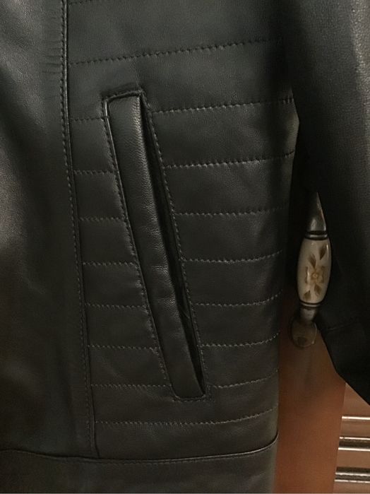 Мужская кожаная куртка в стиле Philipp Plein.Турция.