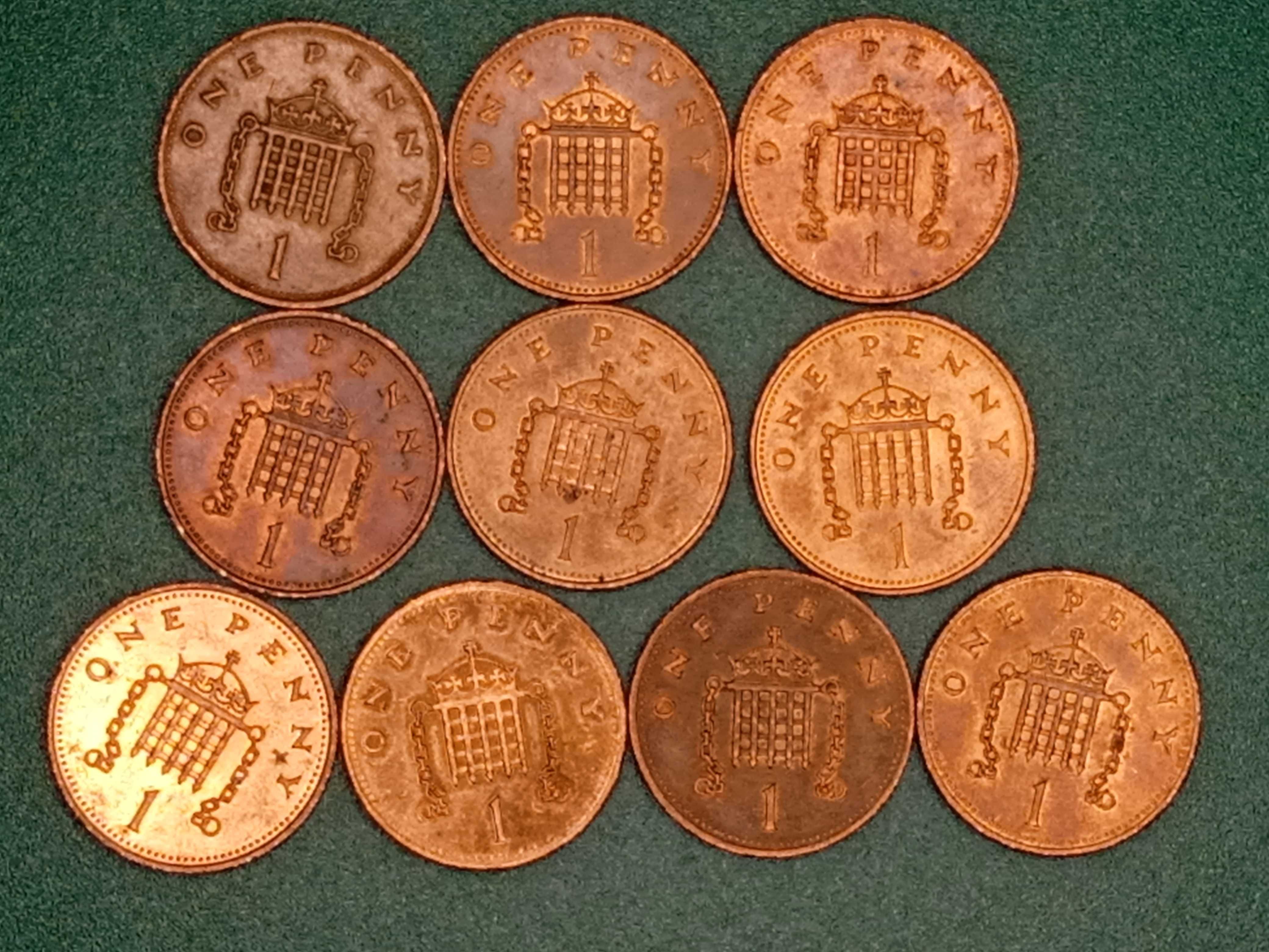 1 / ONE PENNY GREAT BRITAIN 1982-1991,1998  1 пенни, Великобритания