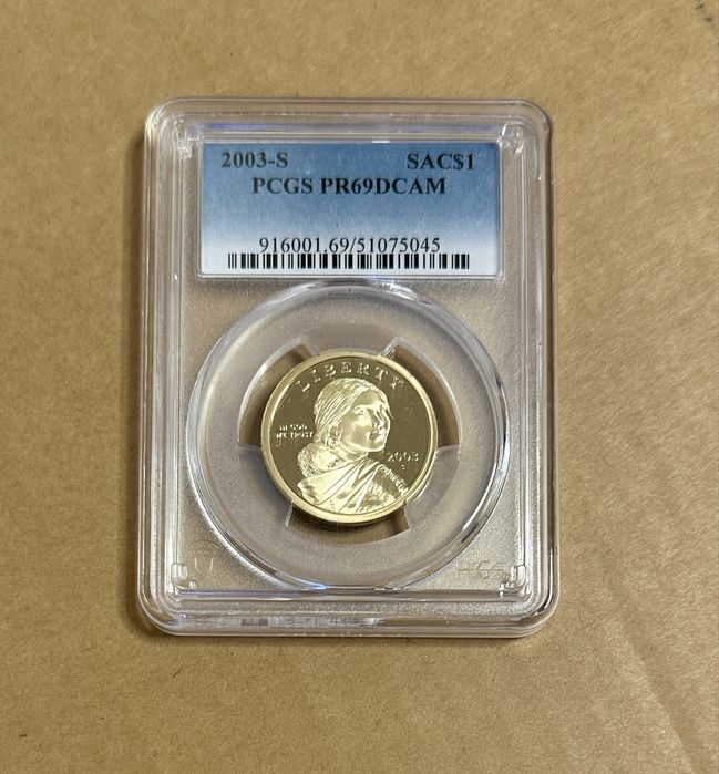 Монета 2003 1 доллар Сакагавеи PCGS PR69 Dcam