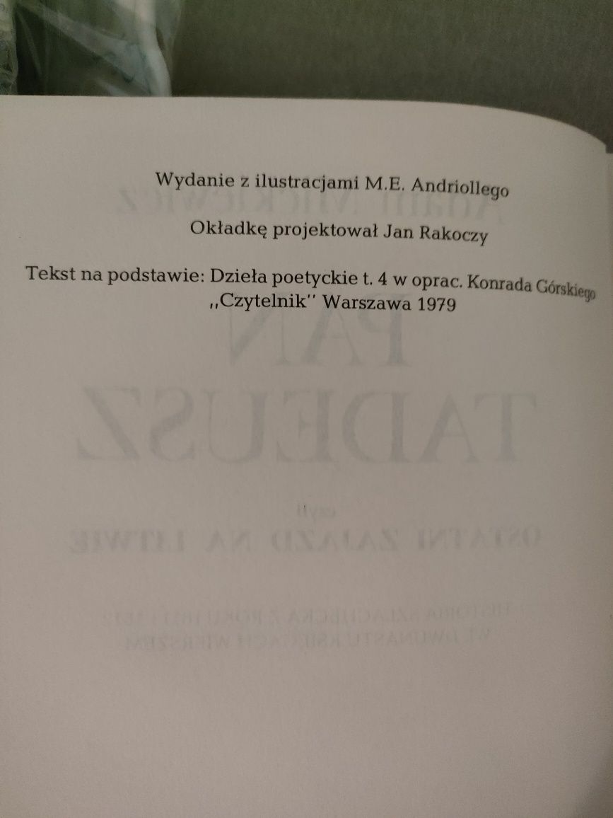 Pan Tadeusz Adam Mickiewicz z 1984roku