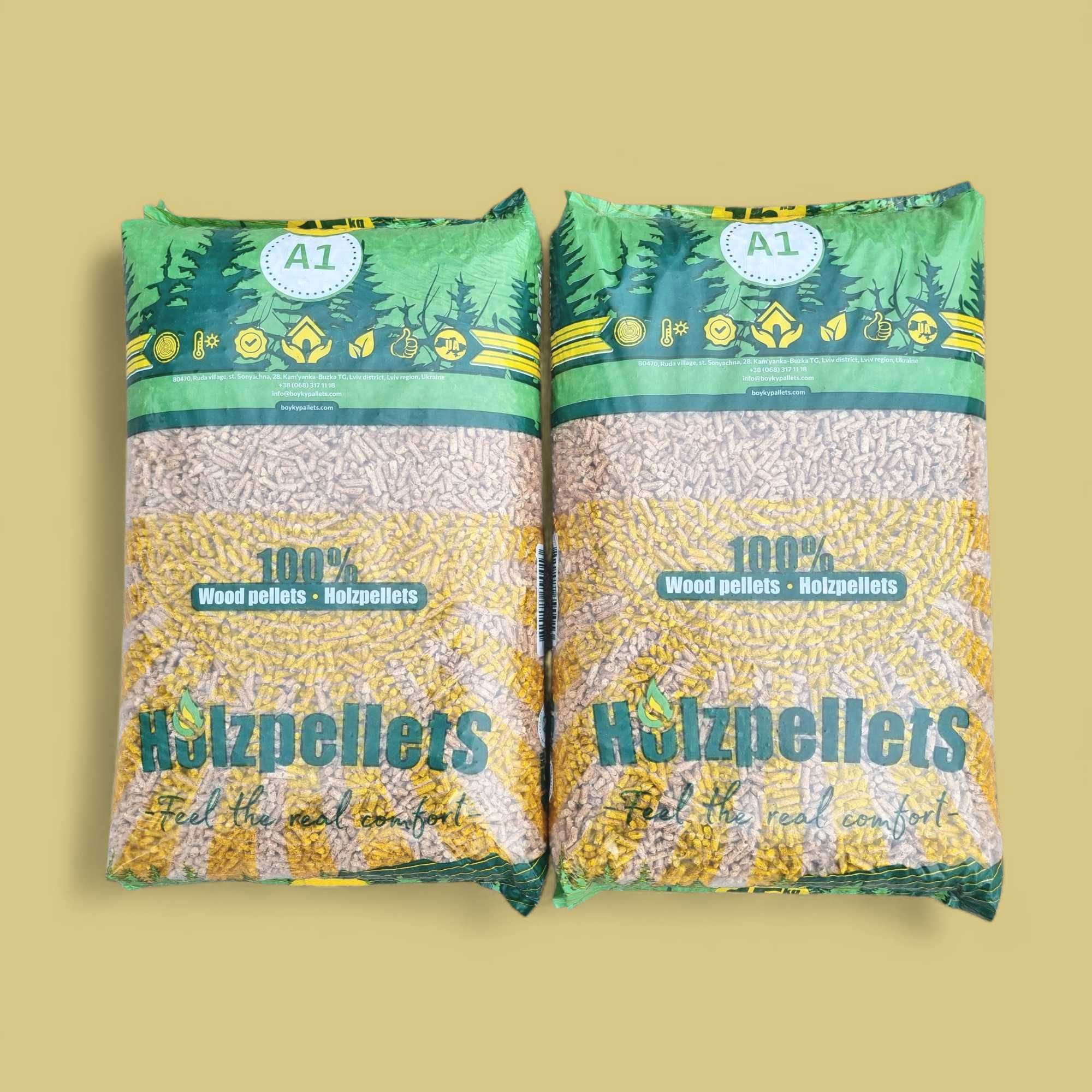 Pellet HOLZPELLET A1 18MJ SuperJakość Wysoko Energetyczny Transport