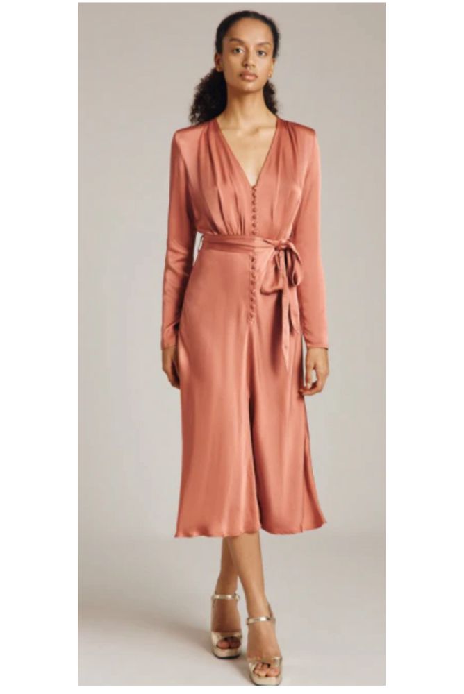 ZARA, шовкове, міді, плаття, сукня