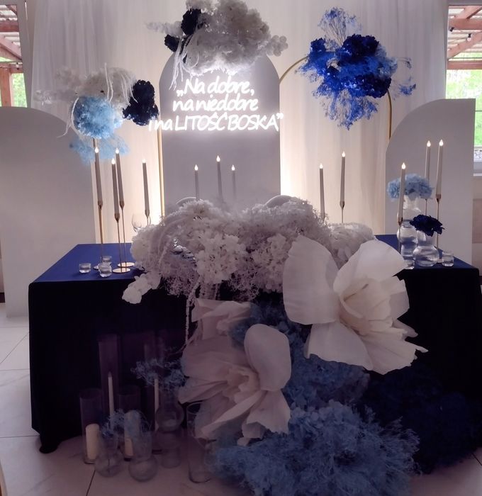 Dekoracja ślubna, kościoła, wesela, sali weselnej