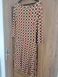Sukienka Orsay S m 36 38 jesienna pomarańczowy karmelowy