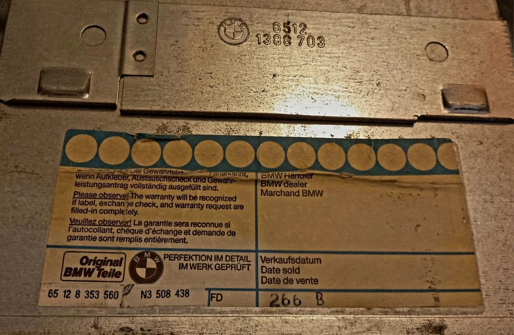 Radio Cassete K7 Clássico Bmw 850i E31 Original