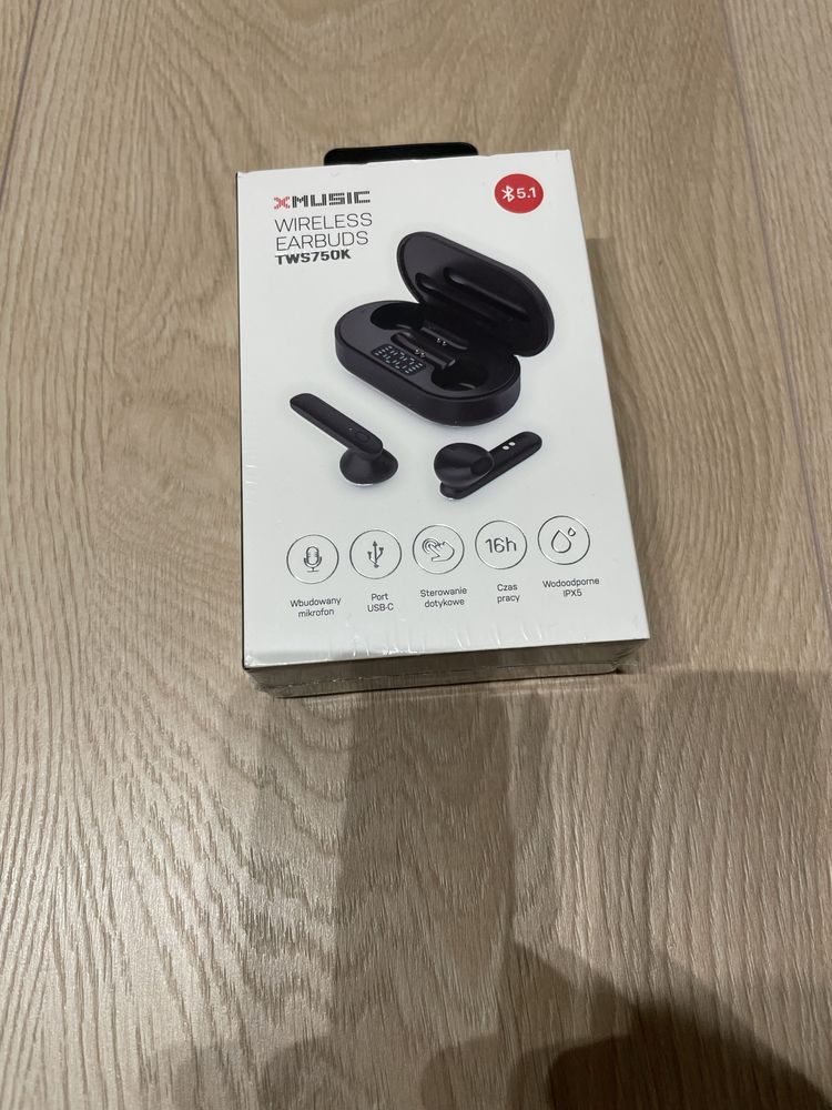 Nowe słuchawki bezprzewodowe XMUSIC WIRELESS EARBUDS model TWS750K