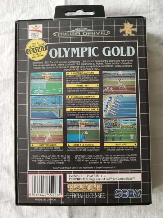 Olympic Gold Barcelona '92 [SEGA Mega Drive] Complete | Authentic