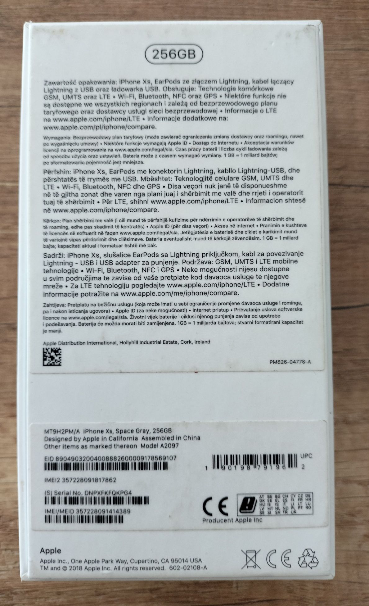 Iphone XS Space Gray -Stan 256GB Polska dystrybucja