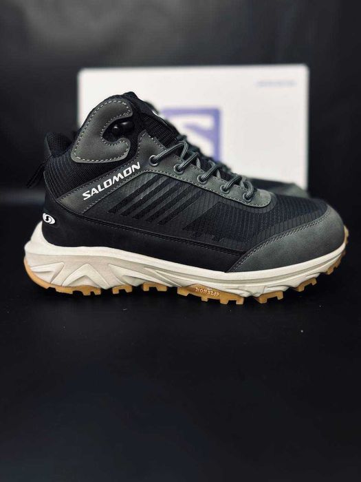 мужские зимние ботинки  salomon+7 -21 супер теплые кроссовки саламон