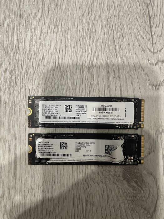 Накопичувач SSD M.2 2280, 512Gb Samsung та інші