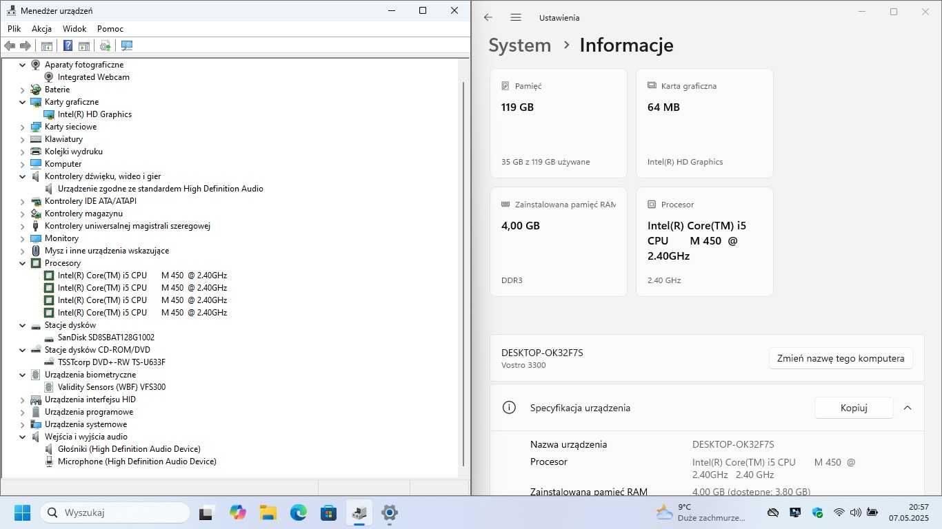 Laptop Dell 3300, i5, SSD, Win11, gwarancja.