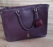 Torba typu city bag z pomponem
