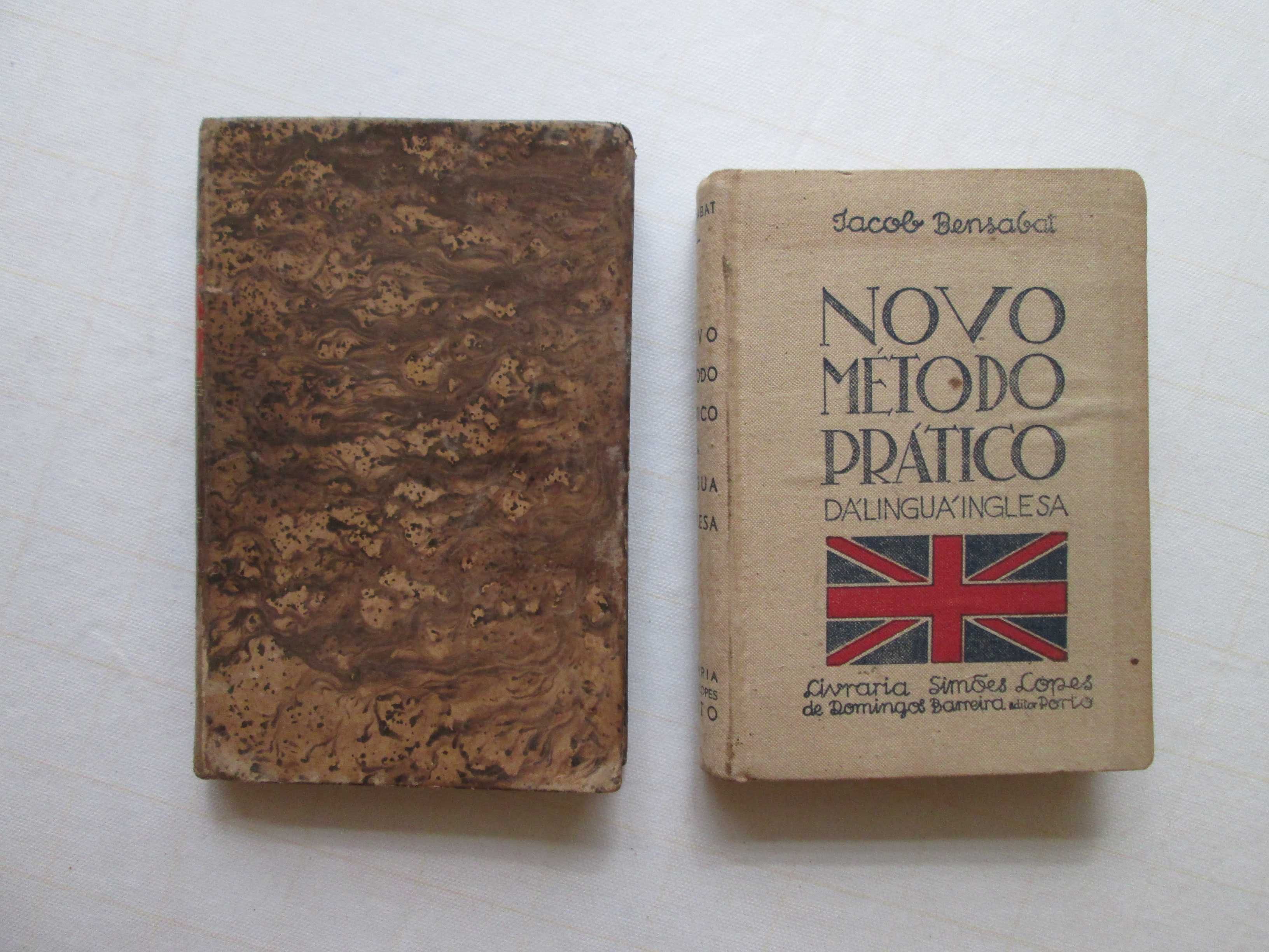 2 Livros de Estudo de Inglês e Dicionário Muito Antigos