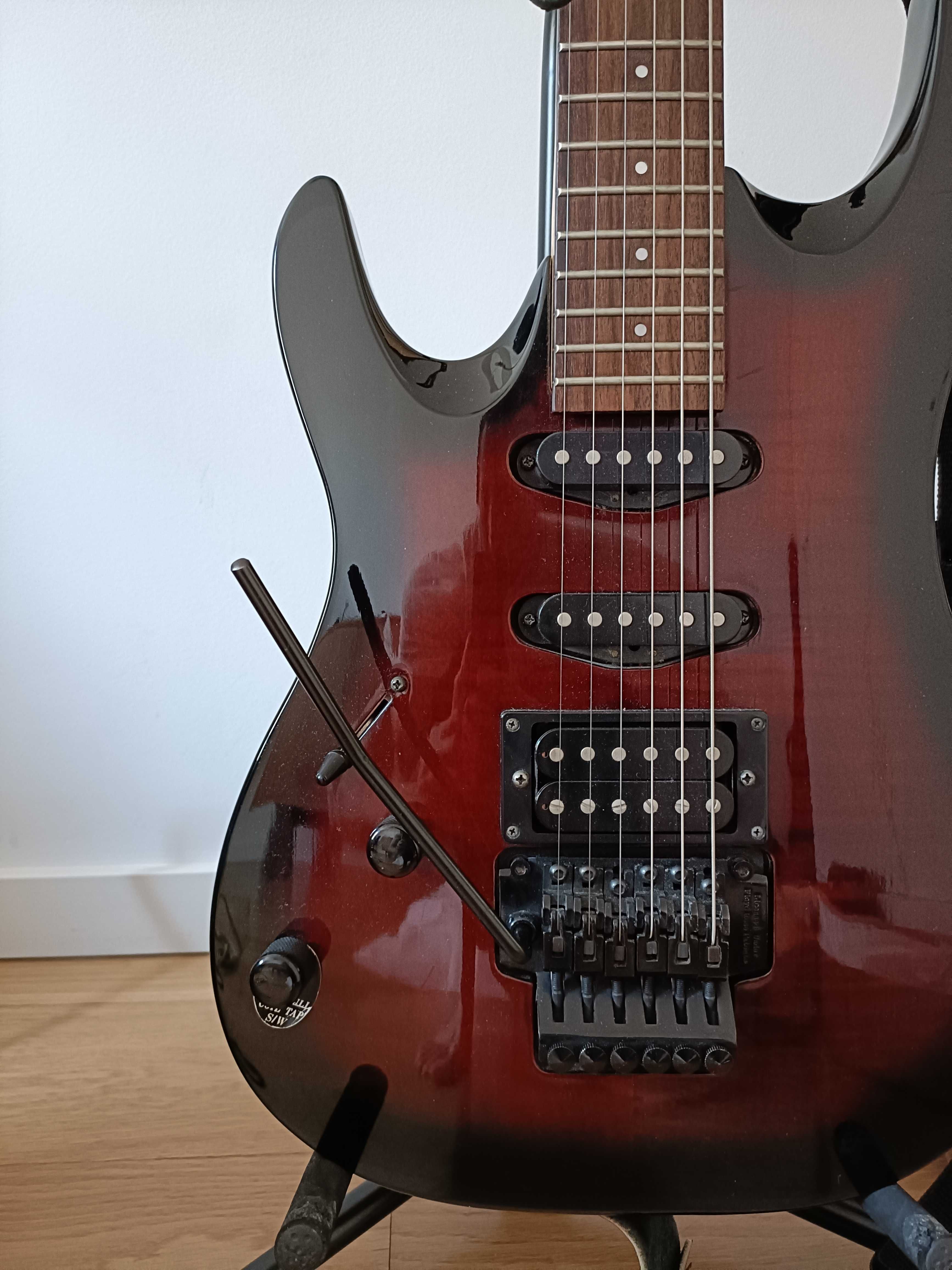 Guitarra elétrica esquerdino