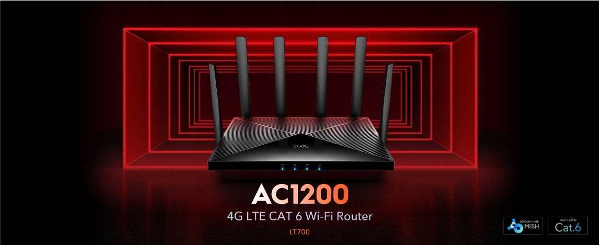 Router LTE 4G karta SIM WI-FI 5 CUDY LT700 MESH