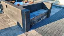 Meble ławka sofa ogrodowa ogrodzenie meble nowoczesne mur płot beton