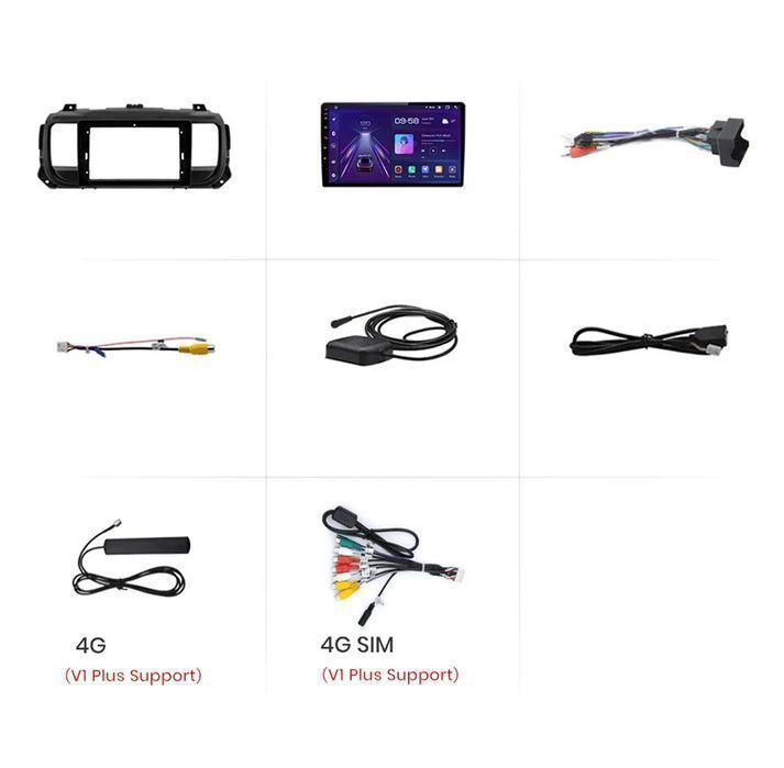 Radio do Peugeot Expert 3/Citroen Jumpy 3 z CarPlay Android 8GB 256GB