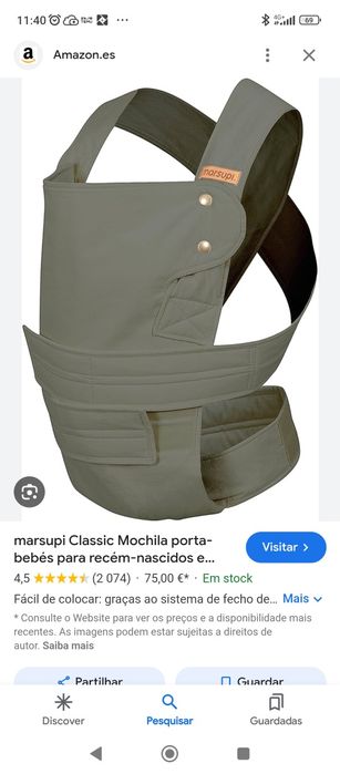 Bolsa marsupial para bebé