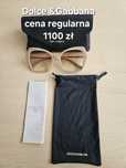 Beżowe okulary przeciwsłoneczne Dolce & Gabbana