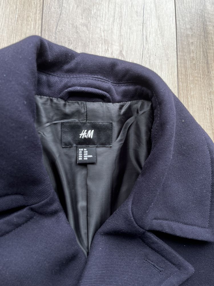Granatowy płaszcz H&M rozmiar 54