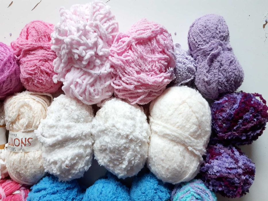 Włóczka Pluszowa Zestaw Kilogram Plusz Himalaya